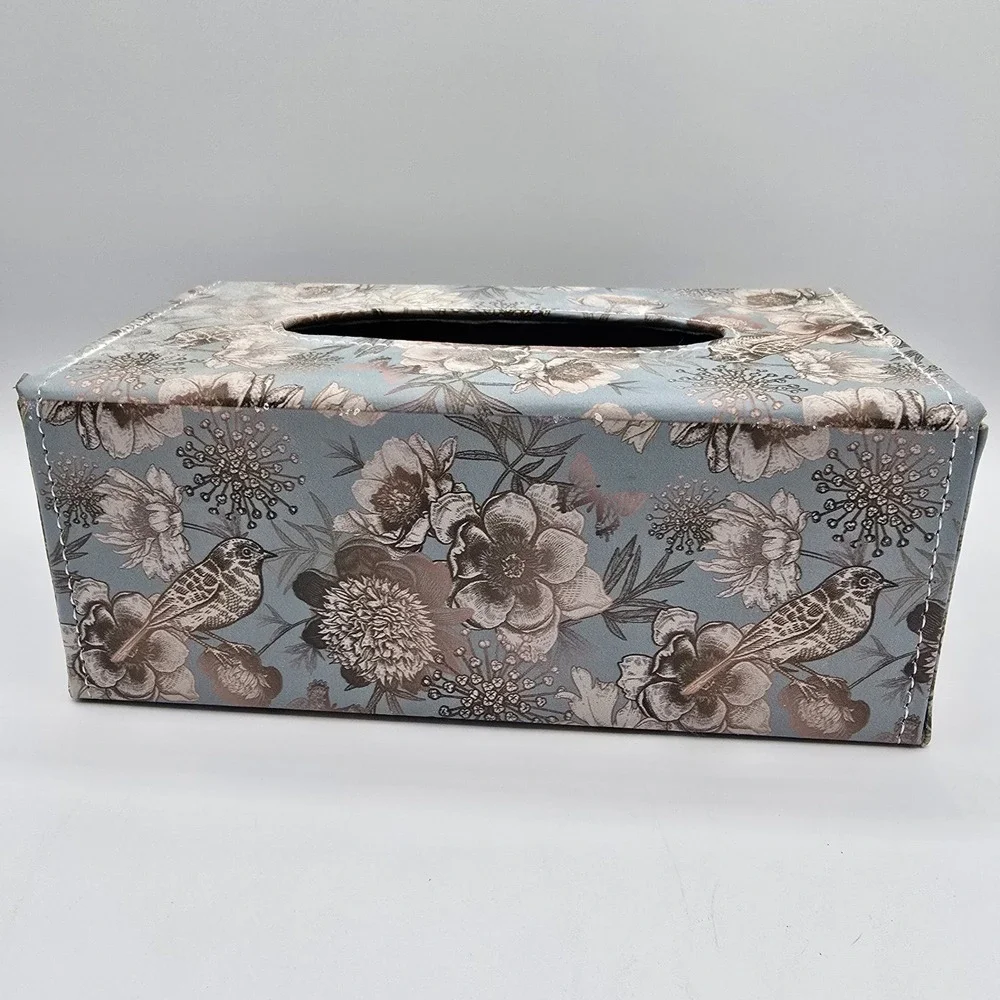 Vtg‎ Floral Tissue Box Cover Kleenex Dispenser Box